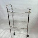 Organizador Acrilico 3 Pisos Con Ruedas bases Metalicas