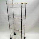 Organizador 4 Pisos Con Ruedas Fino Metalico Y Plastico 35.5X26X69Cm