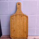 Tabla De Picar Con Mango Madera Rectangular Mediana 22X44X1Cm