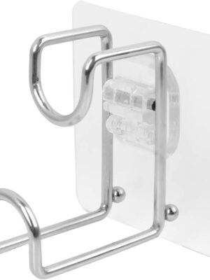 Gancho Tipo C Metalico Adhesivo Resistente Multiusos