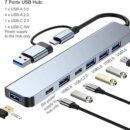Adaptador salida Tipo C y USB con 7 puertos