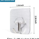 Ganchos Adhesivos Cuadrados transparentes x 3 UNDS