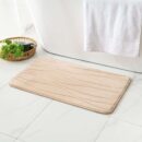 Set x 2 Unds Tapetes de baño beige acolchados. Suaves, absorbentes y con un diseño moderno