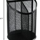 Organizador De Oficina Vaso Metalico Mediano De 3 Espacios