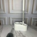 Cepillo y Churrusco Para Baño Mango en Acero