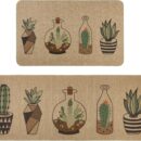 91tTYtkgVrL._AC_SL1500_ Set de tapetes de lino: Elegante, absorbente y duradero. Perfecto para tu cocina.