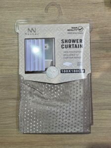 Cortina De Baño En Tela Polyester Colores Pastel