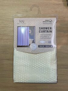 Cortina De Baño En Tela Polyester Colores Pastel