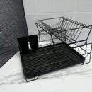 Escurridor Metalico 2 pisos Con Accesorios Para Cubiertos