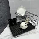 Escurridor Metalico 2 pisos Con Accesorios Para Cubiertos