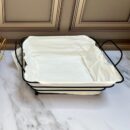 Canastilla Metalica Cuadrada Con Cubierta Tela