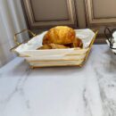 Canastilla Metalica Cuadrada Con Cubierta Tela