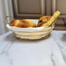 Canastilla Metálica Rendonda Con Cubierta Tela