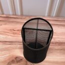 Organizador De Oficina Vaso Metalico Mediano De 3 Espacios