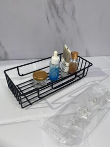 Organizador para baño o cocina metálico de adhesivo