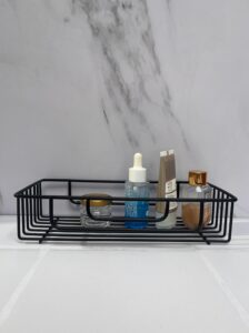Organizador para baño o cocina metálico de adhesivo