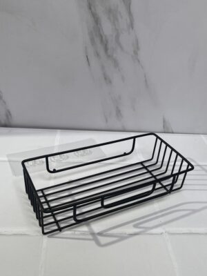 Organizador para baño o cocina metálico de adhesivo