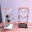 Organizador De Tapas De Ollas Metalico Inoxidable Fino 16X13X34Cm