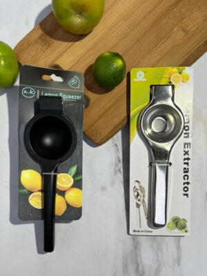 Exprimidor Metalico Grande Fino Negro Metal 22X72Cm