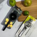 Exprimidor Metalico Grande Fino Negro Metal 22X72Cm