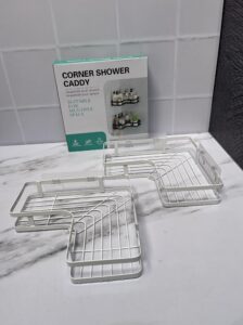Organizador de baño o cocina x 2 unds Con Adhesivos  Esquinero Metálico