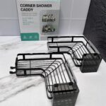 Organizador De baño esquinero x 2 unds, con Adhesivos y Accesorio Extra