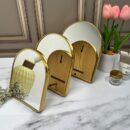 Espejo Dorado Curvo/Mdf 165X14Cm