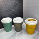 Caneca Forma Vaso De Cafe Con Tapa Mediana 21X21X27Cm