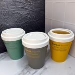 Caneca Forma Vaso De Cafe Con Tapa Mediana 21X21X27Cm