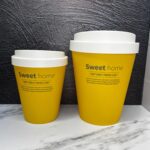 Caneca Forma Vaso De Cafe Con Tapa Mediana 21X21X27Cm