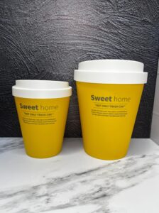 Caneca Forma Vaso De Cafe Con Tapa Mediana 21X21X27Cm