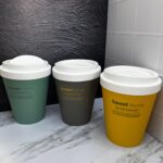 Caneca Forma Vaso De Cafe Con Tapa Grande 26X26X32Cm