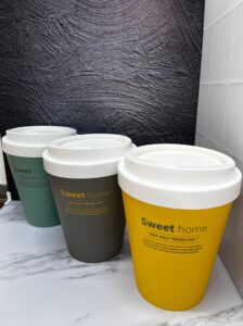 Caneca Forma Vaso De Cafe Con Tapa Grande 26X26X32Cm