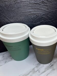 Caneca Forma Vaso De Cafe Con Tapa Grande 26X26X32Cm