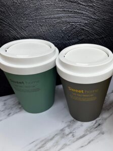 Caneca Forma Vaso De Cafe Con Tapa Grande 26X26X32Cm