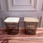 Contenedor Tapa Click Automatica Fina Mediana 15X15X16Cm