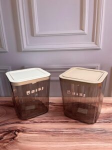 Contenedor Tapa Click Automatica Fina Mediana 15X15X16Cm