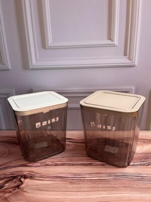 Contenedor Tapa Click Automatica Fina Mediana 15X15X16Cm