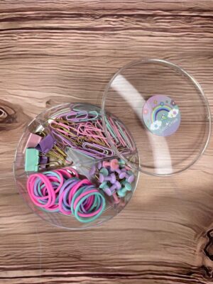 Kit De Oficina Ligas Ganchos Chinches  Clips