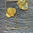 Decoracion Marco Peq Pared Hojas Metal 25X195Cm