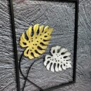 Decoracion Marco Pared Hojas Metal 30X40Cm