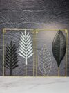 Decoracion Marco Pared Hojas Metal 41X265Cm