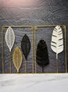 Decoracion Marco Pared Hojas Metal 41X265Cm