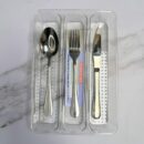 Organizador De Cubiertos Transparente Eco 265X18X45Cm