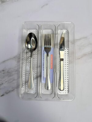 Organizador De Cubiertos Transparente Eco 265X18X45Cm
