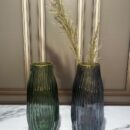 Florero Vidrio  pequeño de lineas  55X20Cm