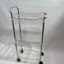 Organizador Acrilico 3 Pisos Con Ruedas bases Metalicas