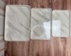 Set X3 Bandejas Rectangulares  de Melamina tipo Marmol