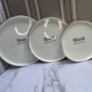 Set X3 Bandejas De Color Blanco Con Dorado O Blanco Con Plataedo