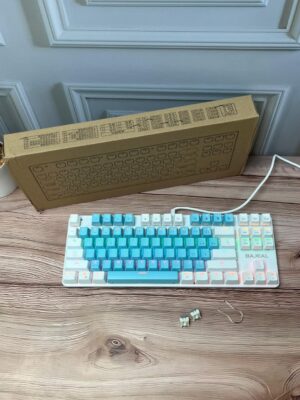 Teclado Luminico Gamer Blanco con azul